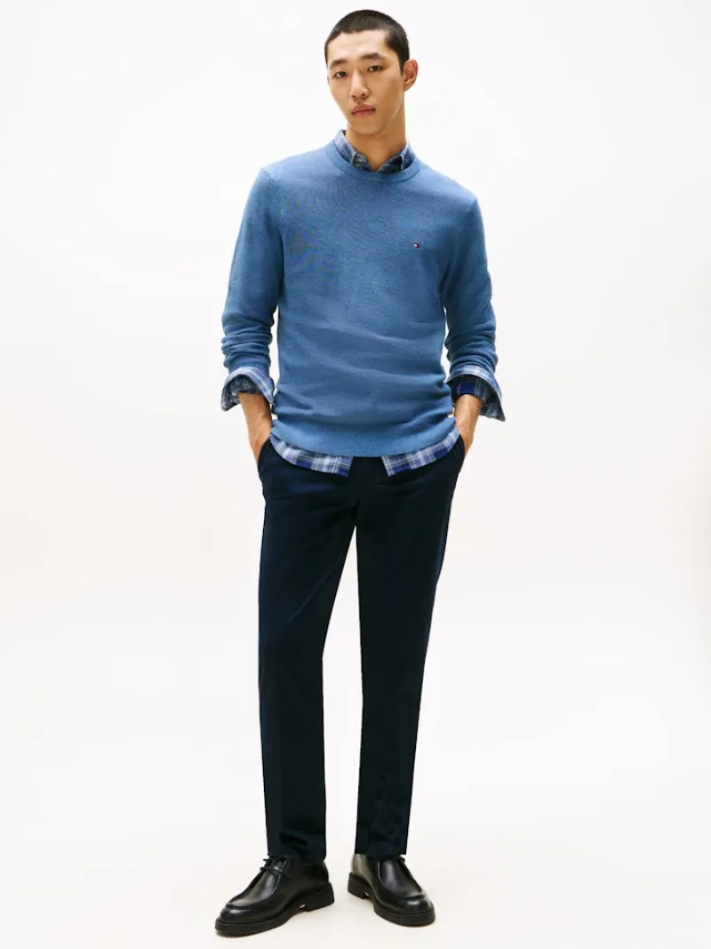 Tommy Hilfiger Pullover & Sweatshirts|Big Boys*ESSENTIAL STRUCTURE CREW NECK petrol blue heather