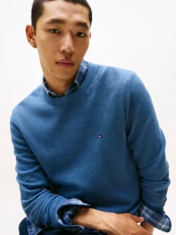 Tommy Hilfiger Pullover & Sweatshirts|Big Boys*ESSENTIAL STRUCTURE CREW NECK petrol blue heather