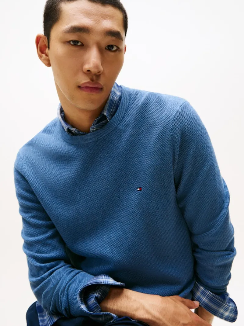 Tommy Hilfiger Pullover & Sweatshirts|Big Boys*ESSENTIAL STRUCTURE CREW NECK petrol blue heather