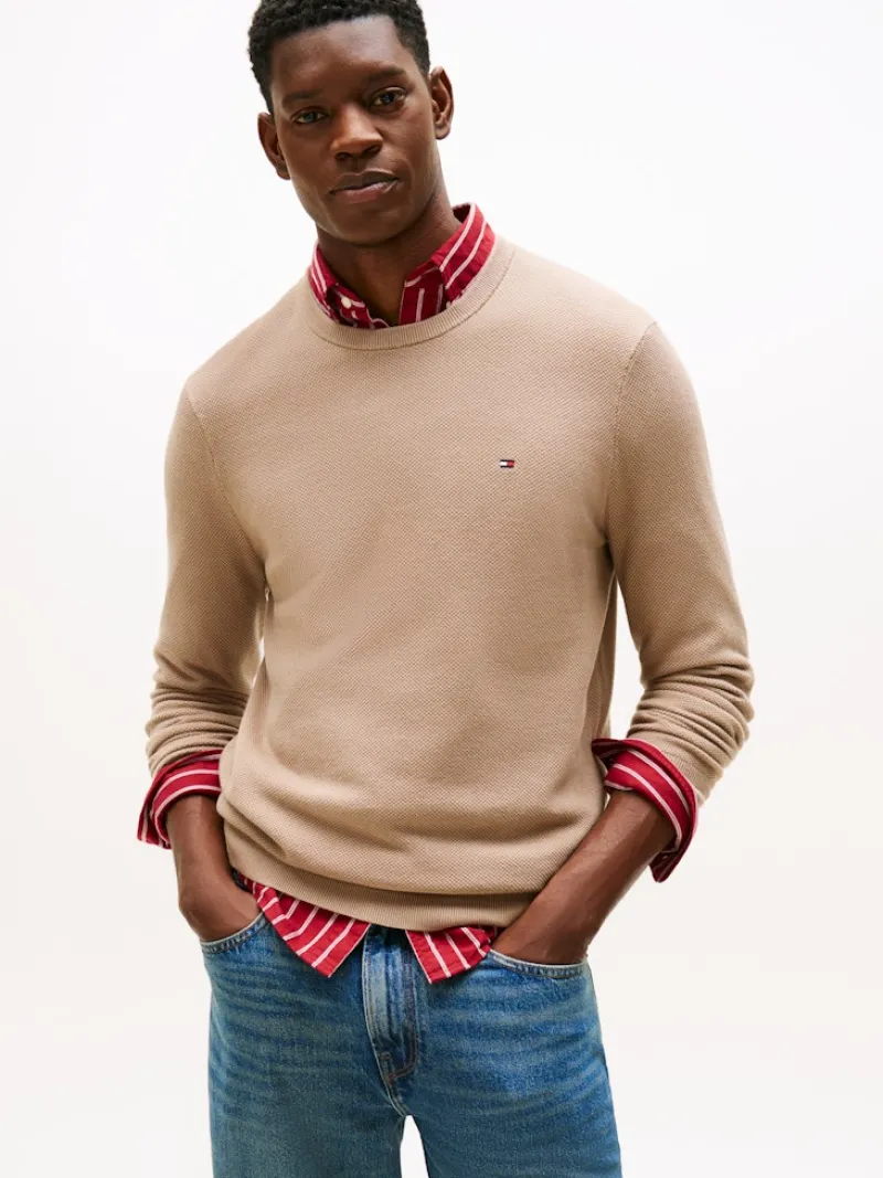 Tommy Hilfiger Pullover & Sweatshirts|Big Boys*ESSENTIAL STRUCTURE CREW NECK coastal taupe