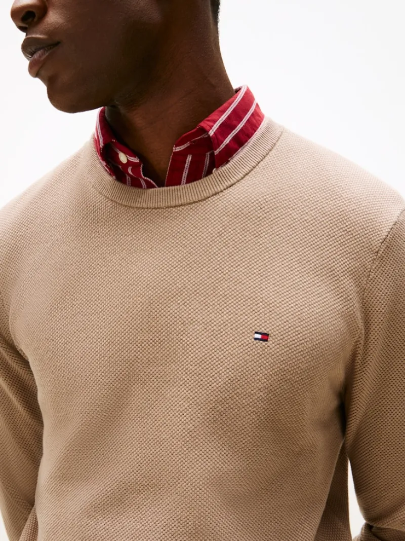 Tommy Hilfiger Pullover & Sweatshirts|Big Boys*ESSENTIAL STRUCTURE CREW NECK coastal taupe
