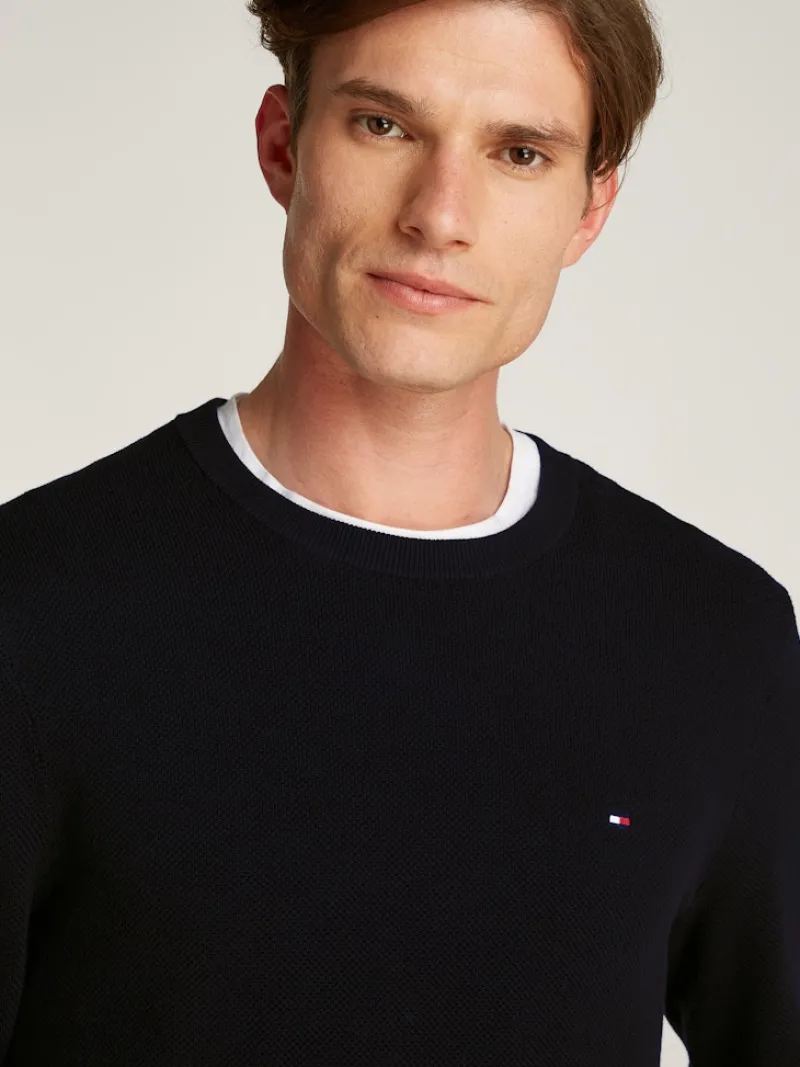 Tommy Hilfiger Pullover & Sweatshirts|Big Boys*ESSENTIAL STRUCTURE CREW NECK Black