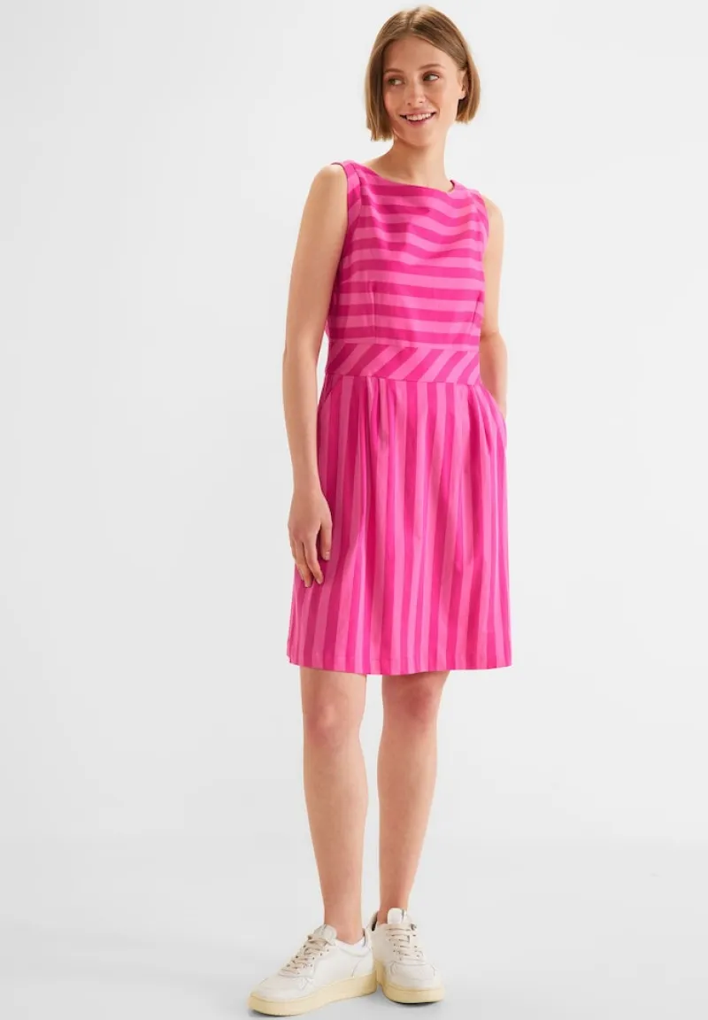 Street One Kleider*Etuikleid mit Streifenmuster nu pink