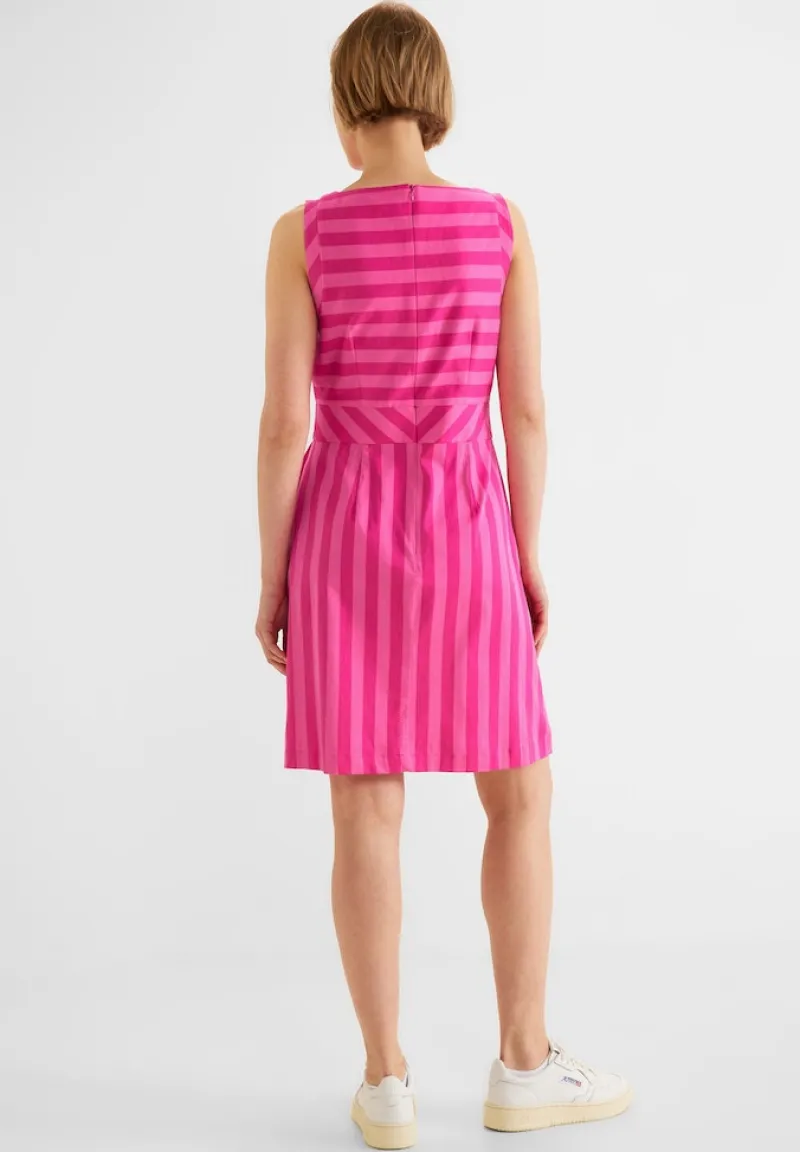 Street One Kleider*Etuikleid mit Streifenmuster nu pink