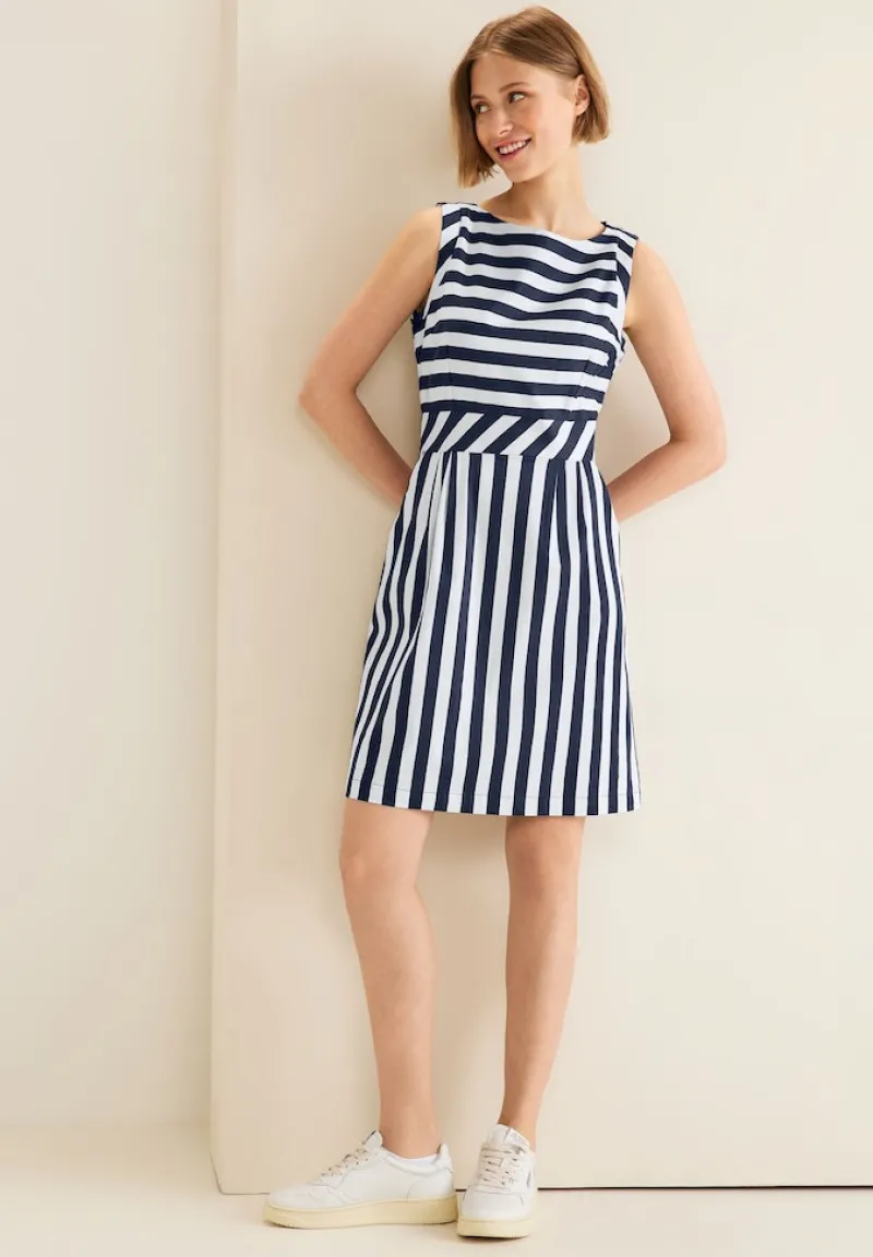 Street One Kleider*Etuikleid mit Streifenmuster deep blue