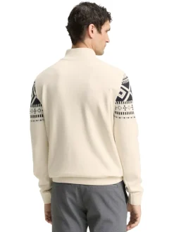 Tom Tailor Pullover & Sweatshirts|Big Boys*Fair-Isle Troyer Strickpullover offwhite fair isle design