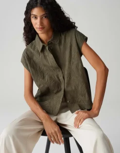 Opus Blusen*Falme olive leaf
