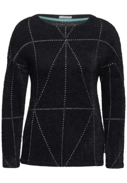 Cecil Shirts*Federgarn Langarmshirt Black