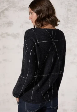 Cecil Shirts*Federgarn Langarmshirt Black