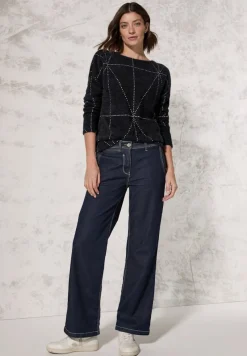 Cecil Shirts*Federgarn Langarmshirt Black