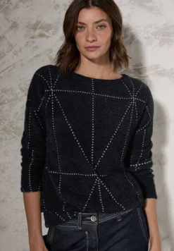 Cecil Shirts*Federgarn Langarmshirt Black