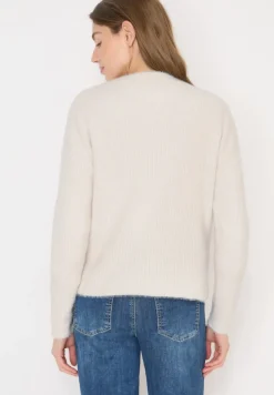 Cecil Pullover & Sweatshirts*Federgarn Ripp-Strickjacke light greige