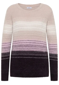 Cecil Pullover & Sweatshirts*Federgarn Streifenpullover eggplant red