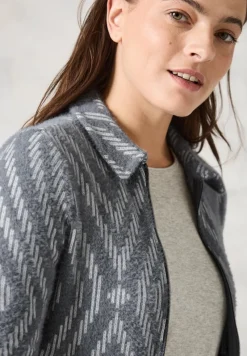 Cecil Pullover & Sweatshirts*Federgarn-Cardigan mit Print platinum grey mel.