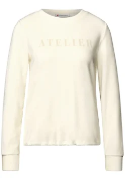 Street One Shirts*Feincord-Shirt mit Wording soft beige