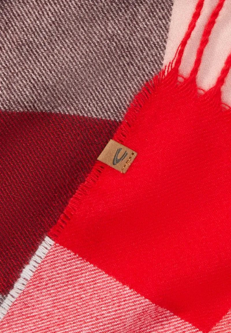 Camel Active Accessoires*Feiner Webschal mit kariertem Muster red checks
