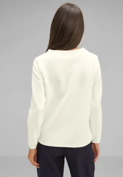 Street One Pullover & Sweatshirts*Feines Langarmshirt lucid white