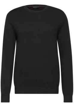 Street One Men Pullover & Sweatshirts|Big Boys*Feinstrickpullover Black
