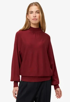 Zero Pullover & Sweatshirts*Feinstrickpullover mit Stehkragen cabernet