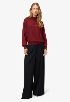 Zero Pullover & Sweatshirts*Feinstrickpullover mit Stehkragen cabernet