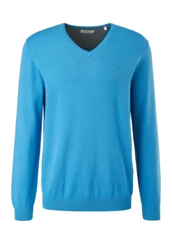 s.Oliver Pullover & Sweatshirts|Big Boys*Feinstrickpullover mit V-Ausschnitt blau4