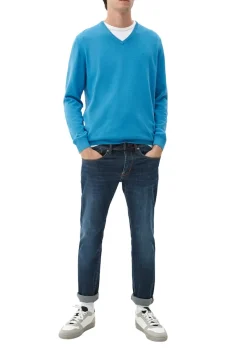 s.Oliver Pullover & Sweatshirts|Big Boys*Feinstrickpullover mit V-Ausschnitt blau4