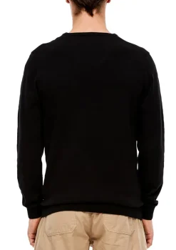 s.Oliver Pullover & Sweatshirts|Big Boys*Feinstrickpullover mit V-Ausschnitt Schwarz