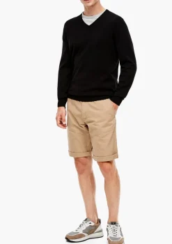 s.Oliver Pullover & Sweatshirts|Big Boys*Feinstrickpullover mit V-Ausschnitt Schwarz