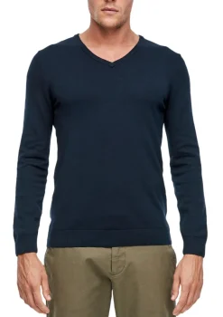 s.Oliver Pullover & Sweatshirts|Big Boys*Feinstrickpullover mit V-Ausschnitt blau 5978