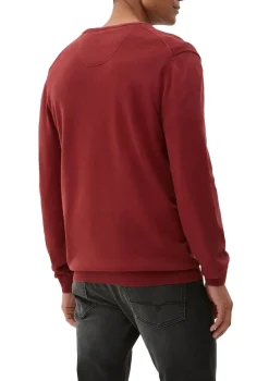 s.Oliver Pullover & Sweatshirts|Big Boys*Feinstrickpullover mit V-Ausschnitt Rot