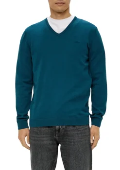 s.Oliver Pullover & Sweatshirts|Big Boys*Feinstrickpullover mit V-Ausschnitt petrol