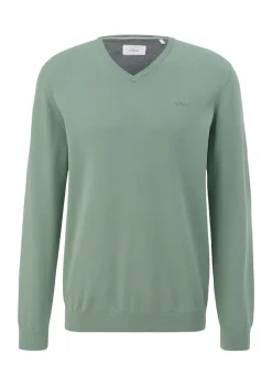 s.Oliver Pullover & Sweatshirts|Big Boys*Feinstrickpullover mit V-Ausschnitt grün1