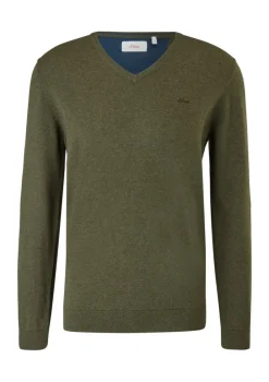 s.Oliver Pullover & Sweatshirts|Big Boys*Feinstrickpullover mit V-Ausschnitt grün2