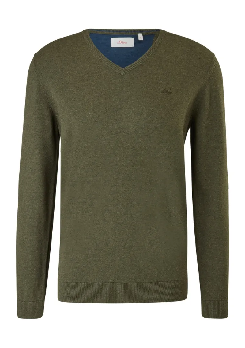 s.Oliver Pullover & Sweatshirts|Big Boys*Feinstrickpullover mit V-Ausschnitt grün2