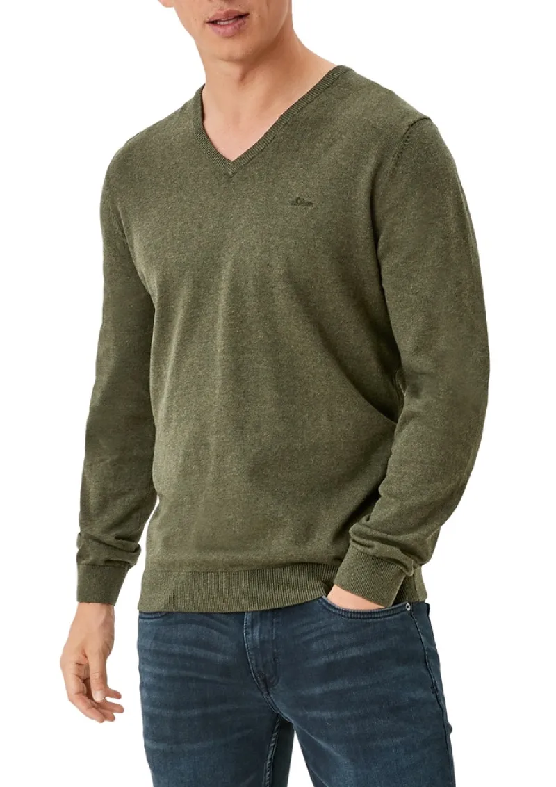 s.Oliver Pullover & Sweatshirts|Big Boys*Feinstrickpullover mit V-Ausschnitt grün2