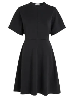 Tommy Hilfiger Kleider*F&F INTERLCK MODAL KNEE DRS SS Black