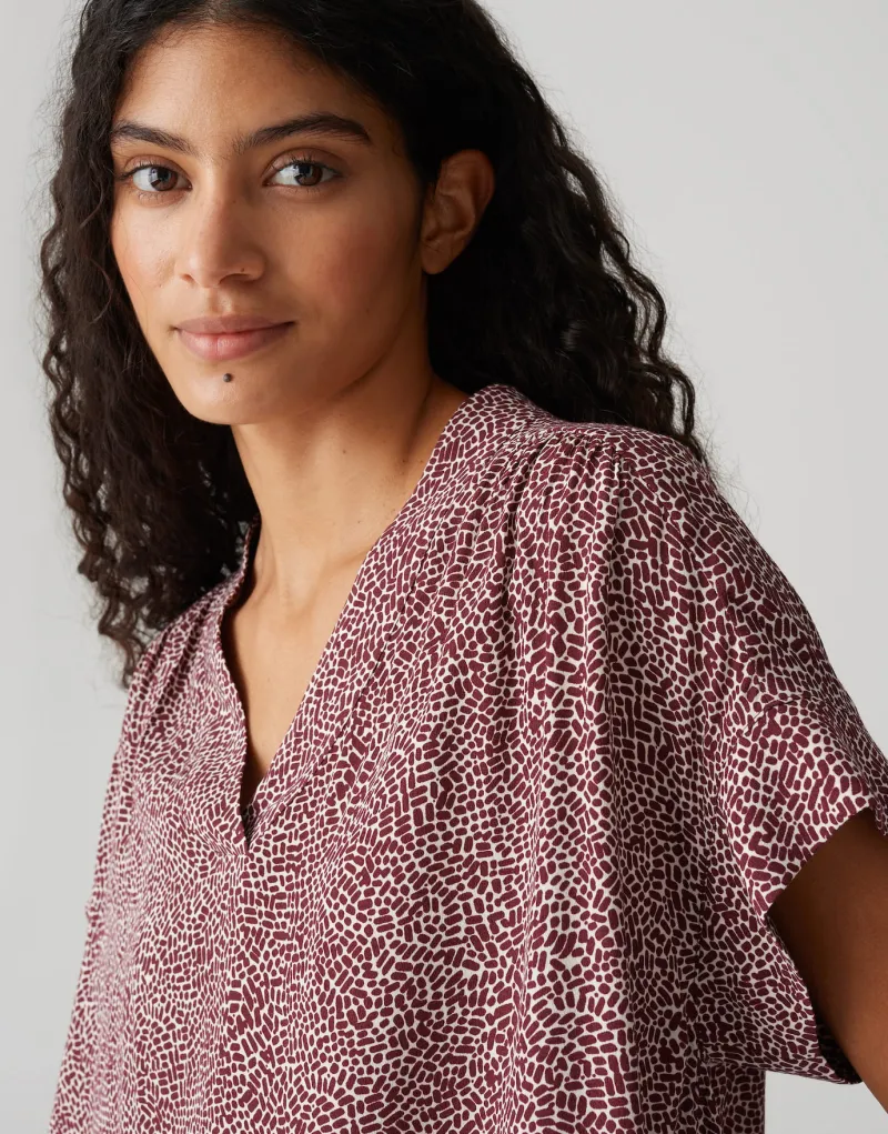 Opus Blusen*Filva minimal cassis