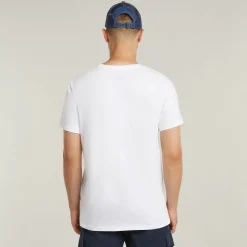 G-star Raw Shirts*Finger print burger r t white