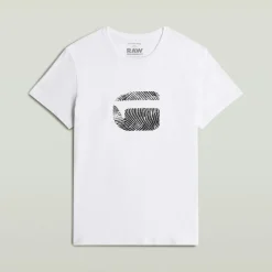 G-star Raw Shirts*Finger print burger r t white
