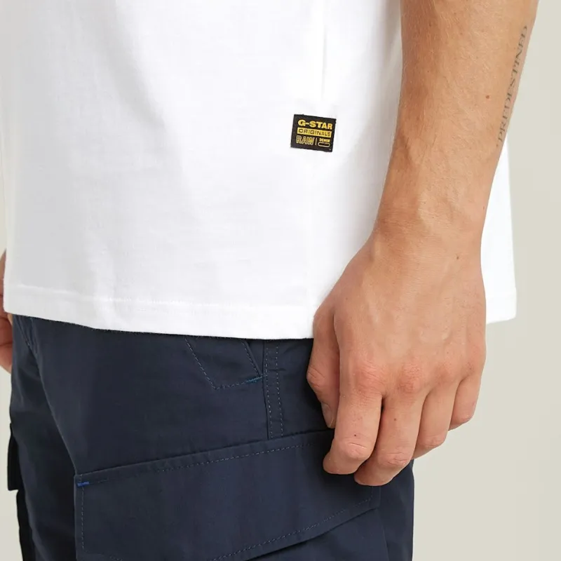G-star Raw Shirts*Finger print burger r t white