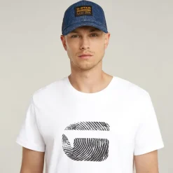 G-star Raw Shirts*Finger print burger r t white