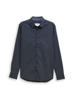Tom Tailor Hemden|Big Boys*Fitted Hemd mit Muster navy mini spike design