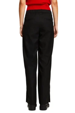 Esprit Hosen*Flanellhose mit geschlitztem Beinsaum Black
