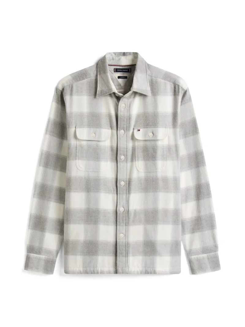 Tommy Hilfiger Big Boys|Hemden*FLANNEL CHECK SHIRT JACKET light grey htr - check