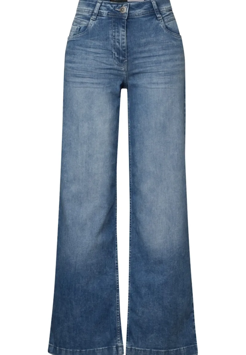 Cecil Jeans*Flared Leg Jeans light blue washed