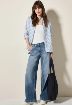 Cecil Jeans*Flared Leg Jeans light blue washed