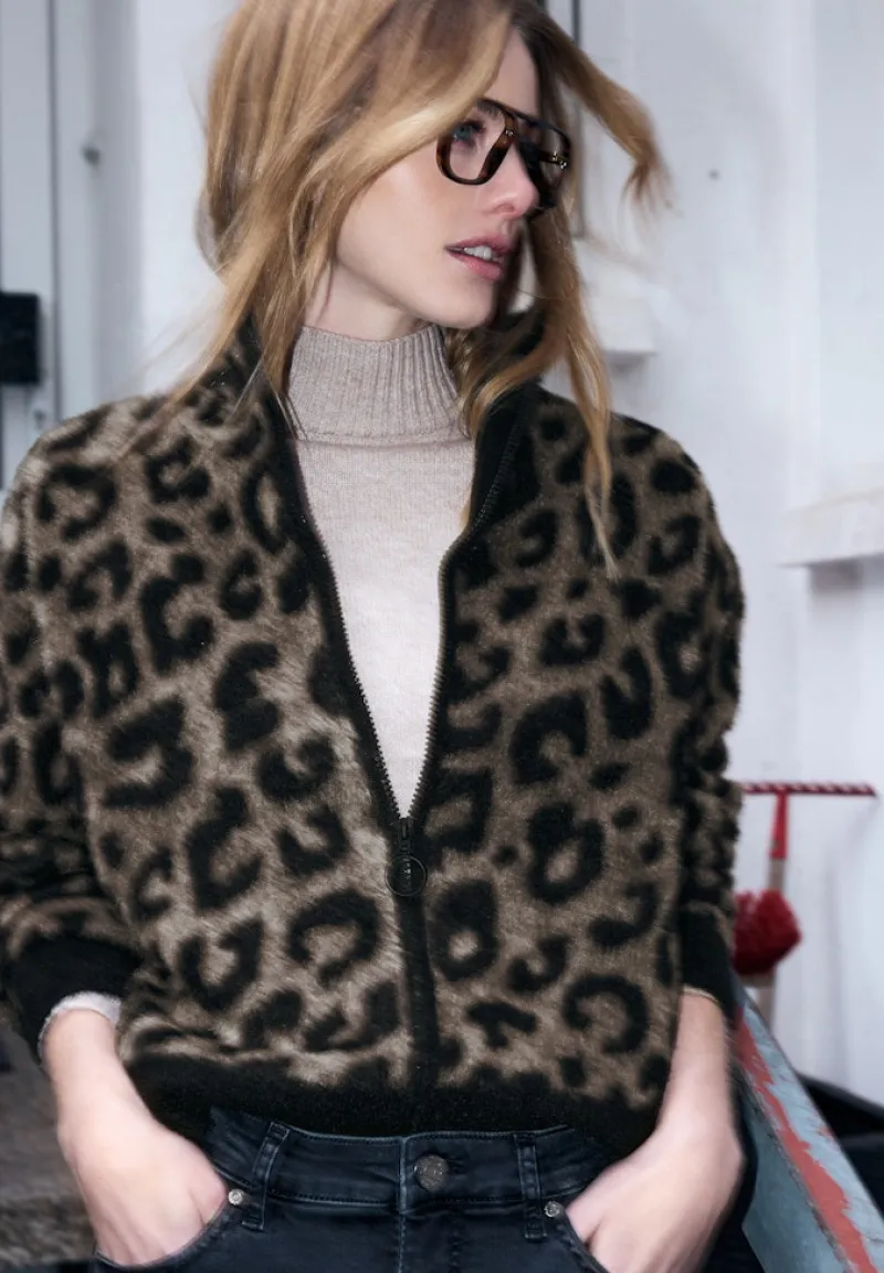 STREET ONE STUDIO Pullover & Sweatshirts*Flauschiger Leo Cardigan Black