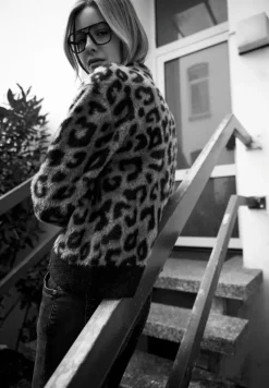 STREET ONE STUDIO Pullover & Sweatshirts*Flauschiger Leo Cardigan Black