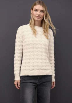Street One Pullover & Sweatshirts*Flauschiger Strukturpullover soft beige
