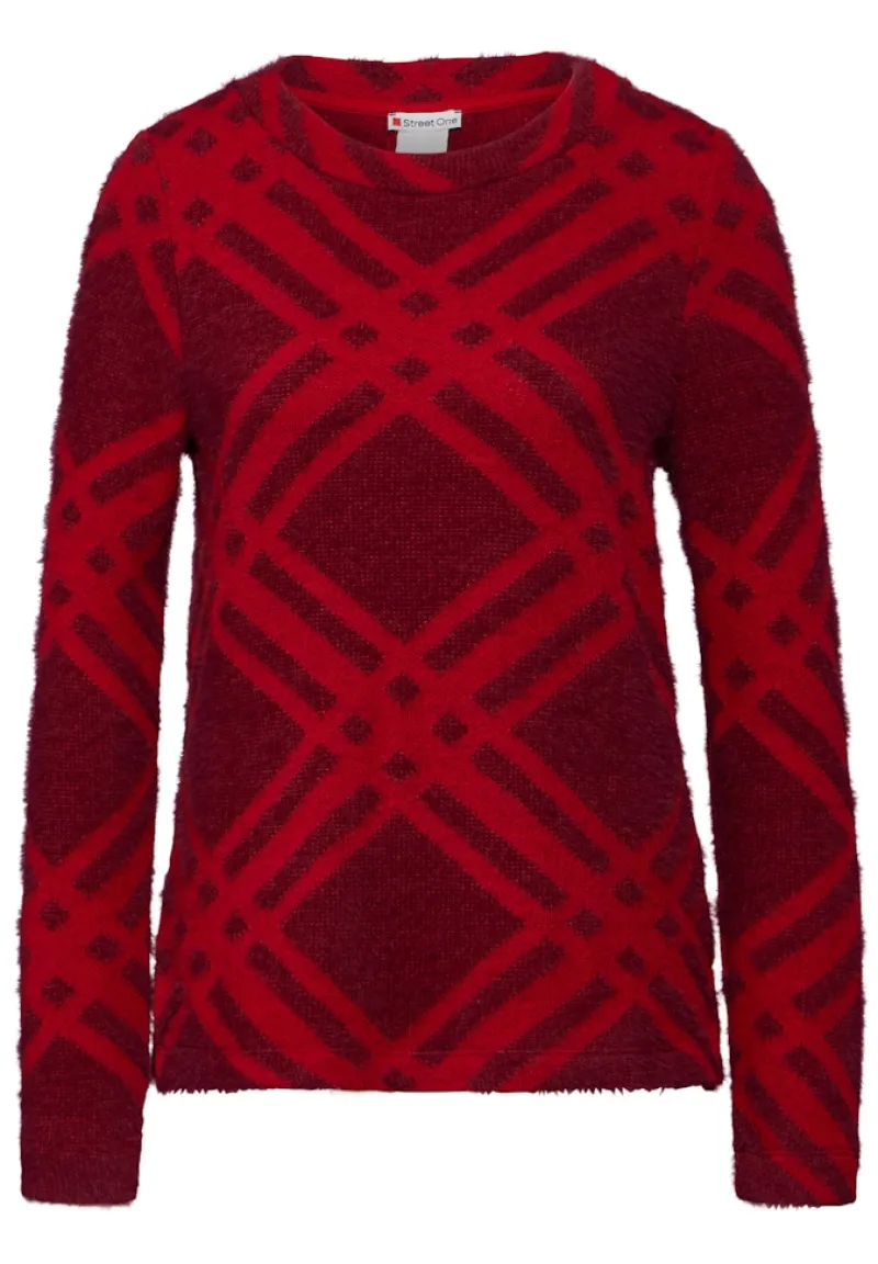 Street One Shirts*Flauschiges Langarmshirt Beet Red